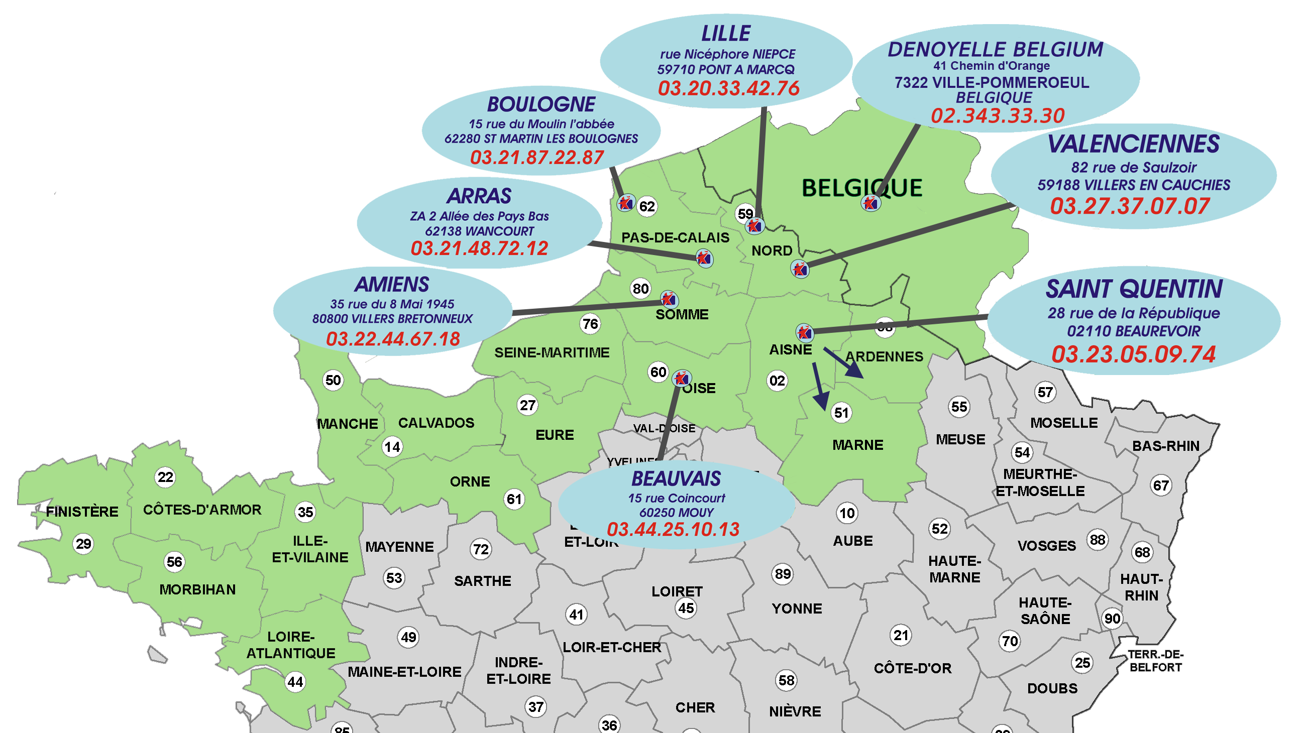 Carte de france Denoyelle